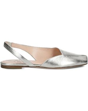 Agl Attilio Giusti Leombruni Slingback-Ballerinas mit eckiger Kappe - Weiß