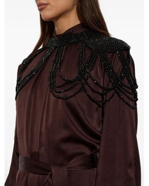 forte_forte Beaded Fringed Necklace - Brown