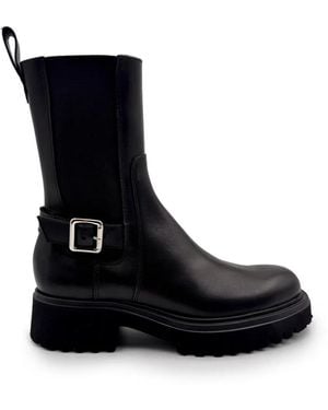 Guglielmo Rotta Botas Con Plataforma Y Hebilla - Negro