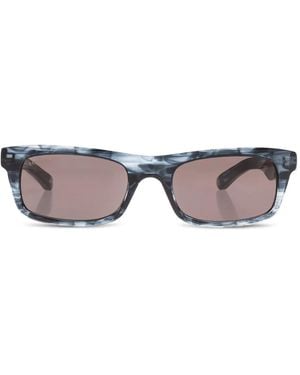 Balenciaga Marble Rectangle Sunglasses - Grey