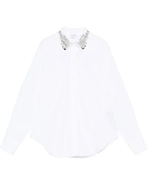 McQueen Embellished-collar shirt - Weiß