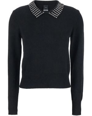 Pinko デコラティブカラーセーター - ブルー
