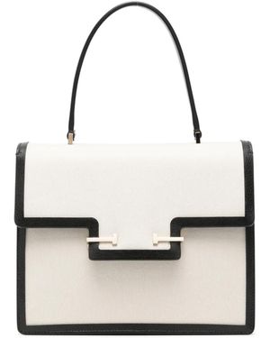 Tom Ford Petit Sac Cabas Aube À Bords Contrastants - White