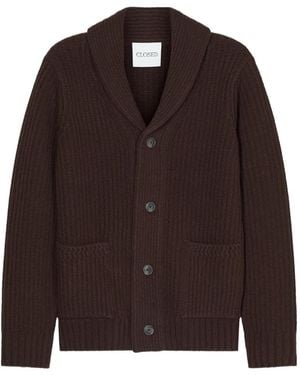 Closed Cardigan Mit Schalkragen - Braun