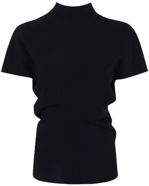 DR. HOPE Draped High-Neck T-Shirt - Black