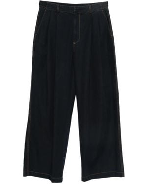 Juun.J Pleat-Detail Jeans - Blue