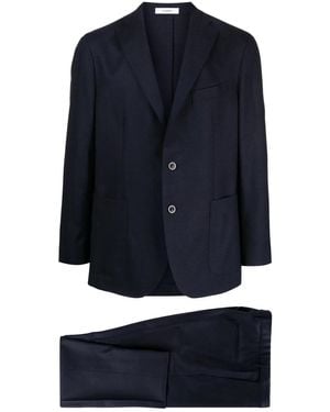 Boglioli Single-Breasted Virgin Wool Suit - Blue