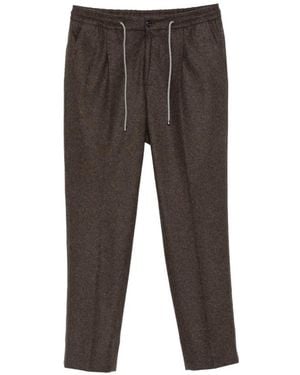Corneliani Drawstring-Waist Pleated Pants - Gray