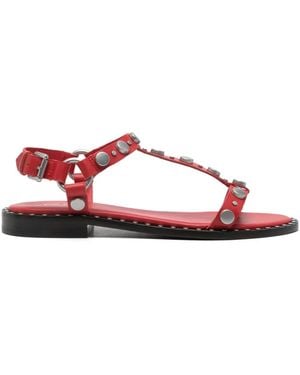 Ash Prisma Studded Sandals - Red