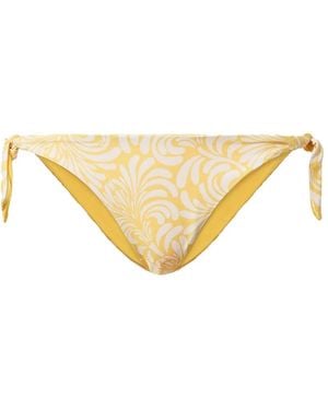 Twinset Bikini Thong With Botanical Print - Metallic