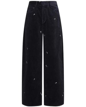 JNBY Embroidered Wide-Leg Trousers - Blue