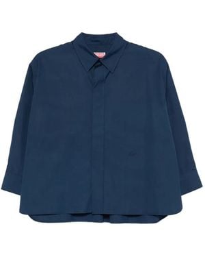 KENZO Collared Cotton Shirt - Blue
