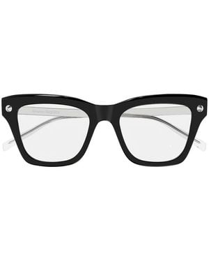 McQueen スタッズ眼鏡フレーム - ブラック