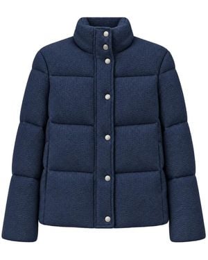 Eleventy Quilted Wool Jacket - Blue