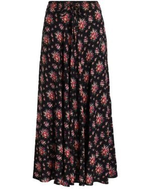 Dolce & Gabbana Floral Midi Skirt - Black