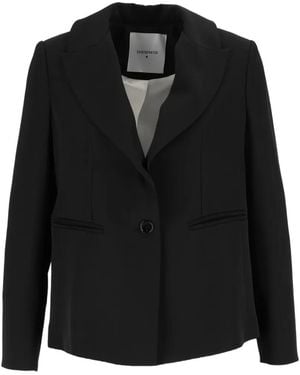 Shirtaporter Fringe-Detail Blazer - Black