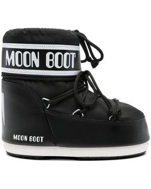 Moon Boot Logo Lace-Up Boots - Black