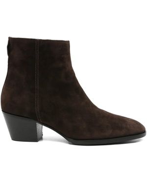 Evaluna 50Mm Suede Zip-Fastening Ankle Boots - Black