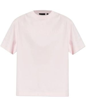 Canada Goose Embossed-Logo T-Shirt - Pink