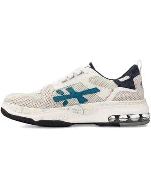 Premiata Drake Mesh-Panel Sneakers - White