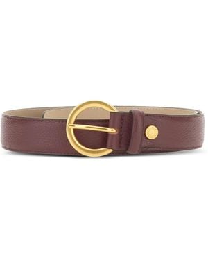 Gianni Chiarini Cinturón De Piel Con Logo Grabado - Rojo