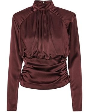 ROTATE BIRGER CHRISTENSEN Top Con Ruches - Rosso