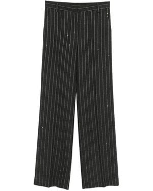 Antonelli Pantalones Ponce a rayas diplomáticas - Negro