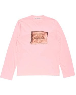 Acne Studios Graphic T-Shirt - Pink