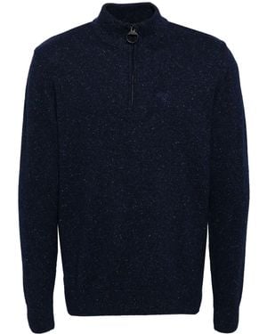 Barbour Essential Tisbury Half-Zip Sweater - Blue