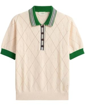 Pringle of Scotland Argyle Polo Shirt - Natural