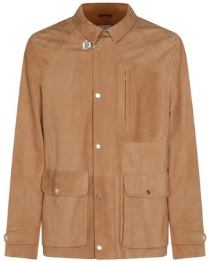 Brunello Cucinelli Suede Leather Jacket - Brown