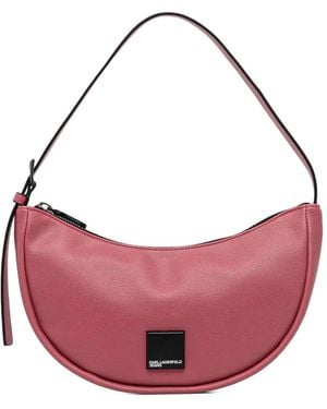 Karl Lagerfeld Klj ハーフムーン ショルダーバッグ - ピンク