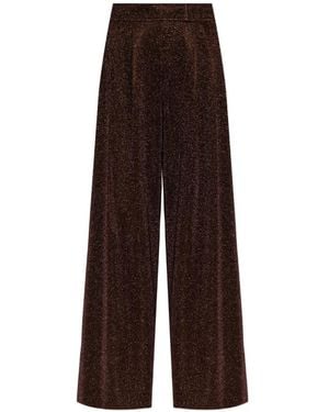 Oséree Pantalones Anchos Con Pinzas - Marrón