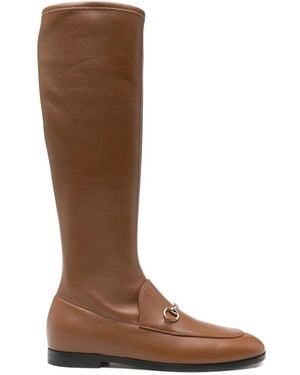Gucci Jordaan Knee-High Boots - Brown