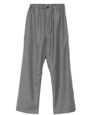 Sofie D'Hoore Elasticated-Waist Wool Trousers - Grey