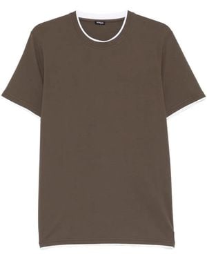 Kiton T-Shirt À Col Rond - Brown