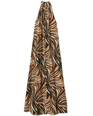 Twinset Graphic-Print Maxi Dress - Natural