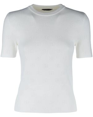 Balenciaga Open-Knit Wool Top - White