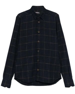 Kiton Checked Buttoned Shirt - Blue