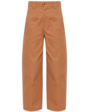 Chloé High-Waisted Wide-Leg Pants - Brown