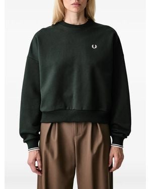 Fred Perry Sweatshirt Mit Logo-Stickerei - Schwarz