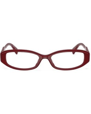 Miu Miu Occhiali Ovali - Rosso