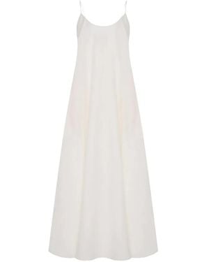 Another Tomorrow Gathered Back Maxi Dress - White