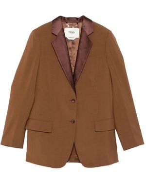 ジャケット FENDI Ivory Wool Blend Blazer Fendi Ivory Wool Blend Blazer | italist