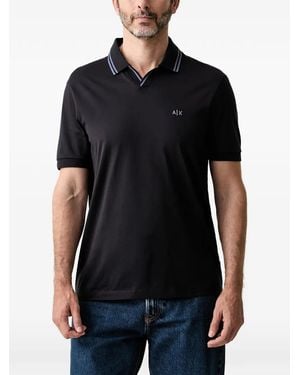 ARMANI EXCHANGE Polo Con Logo Bordado - Negro