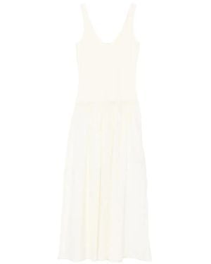 Sessun Solao Scoop-Neck Midi Dress - White