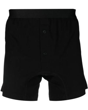 Comme des Garçons Buttoned Jersey Boxers - Black