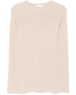 Grifoni V-Neck Long-Sleeve Sweater - White