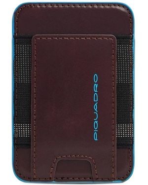 Piquadro Square Leather Magsafe Cardholder - Purple