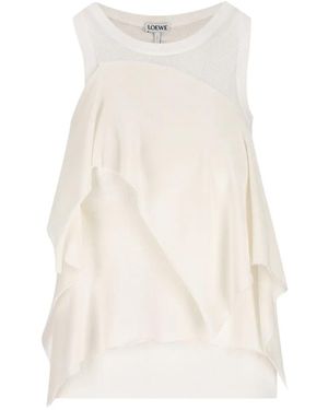 Loewe Layered Ruffled Top - White